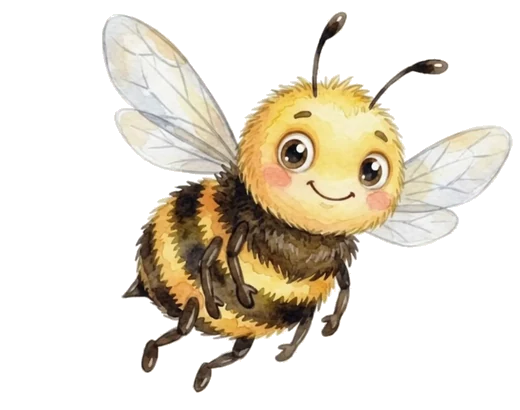 Die KitaBiene – ein freundliches, gemaltes Bienchen