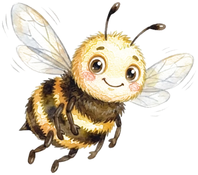 Die KitaBiene – ein freundliches, gemaltes Bienchen